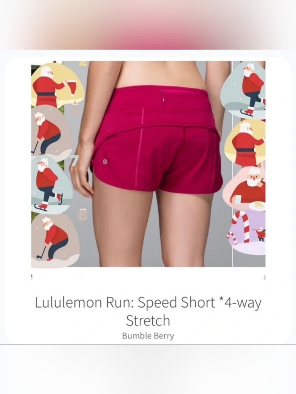 Lululemon Run: Speed Short *4-way Stretch Bumble Berry Size 8